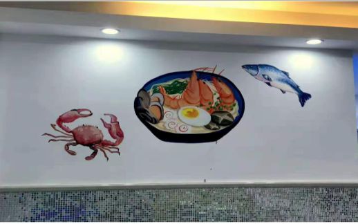 滁州海鲜面馆彩绘